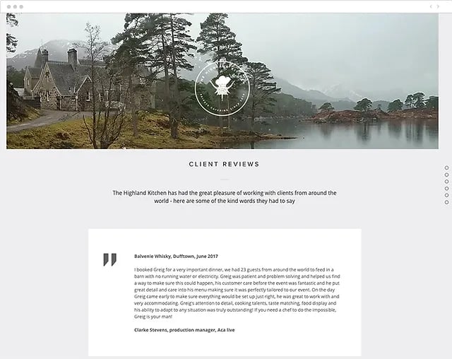 Reseña de Clientes de Highland Kitchen.